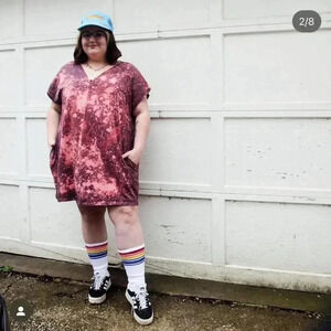 Philomena + Ruth T-Shirt Dress in Navy Galaxy size Large/US14-16